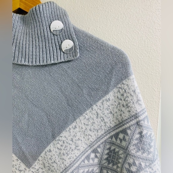 ENTI-TEX Gray Patterned Women's Wool Blend Aztec Western Pattern One Size - Picture 4 of 6